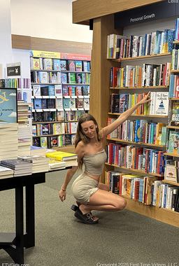 Leila Reveals Tits In Public Restroom