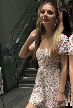 Luna Toying In Public Restroom