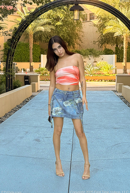 Cute Krystal Upskirts Her Little Pussy