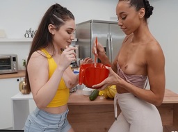Anal Lesbians Playing In Kitchen