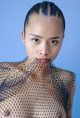 Hot Teen Liloo Wearing Fishnet Dress