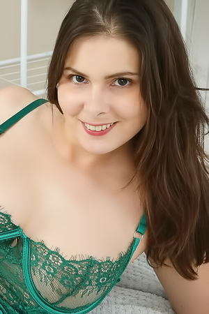 Amelie Belain Slides Off Stockings In Delicate Boxers